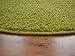 Plain Round Circular Green Shaggy Pile Rug. Available in Different Sizes (80cm Diameter (Circle))