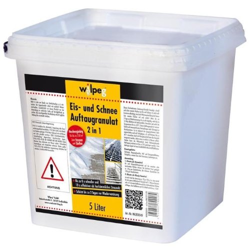 WILPEG Eis- & Schnee Auftaugranulat 2in1 - das bessere "Streusalz" - 5 Liter Eimer