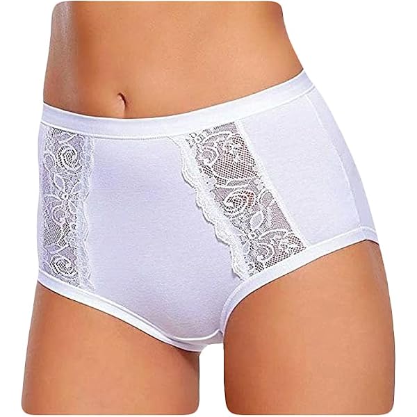 JADEA Slip Donna, Offerta 6 Pezzi, Art 06 Cotone Culotte Fianco Alto Vita Alta (6 Pezzi-Nero, 4