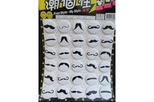 FAT-CATZ-COPY-CATZ Fat-catz - Lot de 30 badges moustaches de 4cm, parfait pour les petits cadeaux ou les fêtes