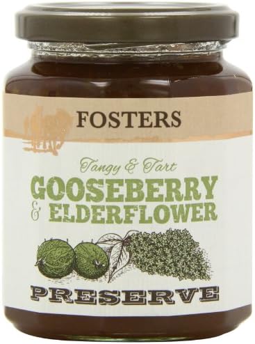 Fosters Gooseberry and Elderflower Preserve 340 g (Pack of 4)