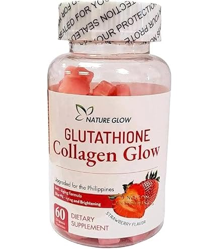 Nature Glow Glutathione Collagen Glow Dietary Supplement, Strawberry Flavor, Anti-Aging Formula, 60 Pieces, Liquid Gummies : Buy Online at Best Price in KSA - Souq is now Amazon.sa: Health Nature Glow Glutathione Collagen Glow Dietary Supplement, Strawberry Flavor, Anti-Aging Formula, 60 Pieces, Liquid Gummies : Buy Online at Best Price in KSA - Souq is now Amazon.sa: Health