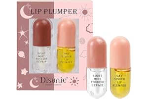 LICHENGTAI Lip Plumper Plumping Lip Gloss, 2 Pcs Relleno labial natural, Suero Natural para Rellenar los Labios, Aceite Labial,Hidrata Reduce las Líneas de Los Labios Ilumina Brillo de Labios, A