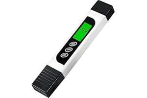 QNCIGER Water Quality Tester, 3 in 1 Digital Water TDS Meter, EC Meter & Temperature Meter with 0-9990 PPM, Ideal Water Test Meter for Aquariums, Pools, Drinking Water and Hydroponics (White)