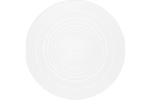 NQEUEPN Turntable Platter Mat, 12 Inch Diameter Silicone Turntable Mat Anti-Static Anti-Slip Turntable Pad Record Player Mat LP Slipmat for Vinyl Record Mat Replacement Accessories (White)