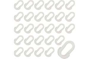 CPJJ 30 pièces de clips de filet de football, Accessoires pour buts de football, Blanc, Unisexes-Enfants, clip de filet