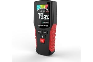 MAPLE PLENTIFUL Medidor Humedad Pared Sin Clavijas Medidor Humedad De Pared Medidor Humedad No Destructivo Para Todos Los Materiales Construcción, Paredes, Revoques, Mampostería, Profundidad De Análisis 20-40 Mm