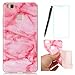 Produktbild Huawei P9 Lite Hülle , Lotuslnn Imitation Stone pink Thin TPU Silikon Soft Skin Bumper Tasche for Huawei P9 Lite Schutzhülle