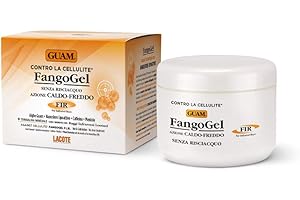 Guam Fangogel F.I.R. Contro la Cellulite Senza Risciacquo Azione Caldo-Freddo con Nanosfere Lipoattive, Caffeina, Mentolo, Giallo, 300