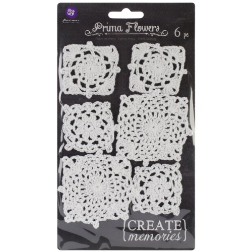 Preisvergleich Produktbild Prima Marketing Stoff Crochet doilies-square-white