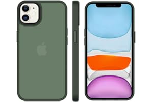 tigratigro Etui do iPhone 11 (6,1 cala), przezroczyste, matowe tekstury, elastyczne i odporne na odciski palców, tekstura Skin-Like (Alpine Green)