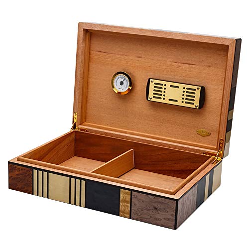 Preisvergleich Produktbild YONG FEI Zigarrenschachtel Zigarrenschachtel aus Zedernholz mit Holzmusterparkett im Modeblick Zigarrenschachtel