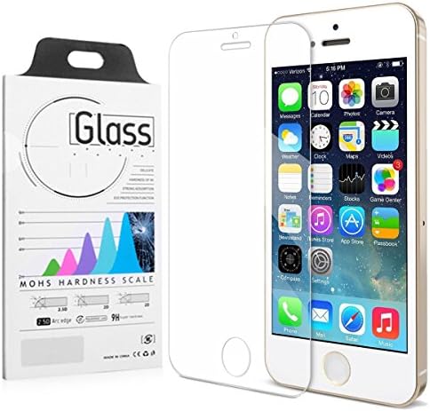 iPhone 5 Screen Protecter, Sztrokia Premium High Definition Tempered Glass for iPhone 5 5S 5C, Anti-Scratching & Shattering + Easy-Installation,Retail Package