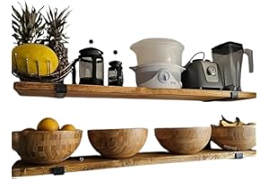 Urban Reclamation Wall Shelf Handmade with Rustic Solid Wood, Reclaimed Timber Shelf, Perfect for Kitchen, Bathroom, Decor, Farmhouse, and Bedroom