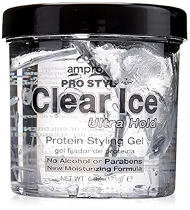 Ampro Style Clear Ice Protein Hair Styling Gel, 6 Ounce