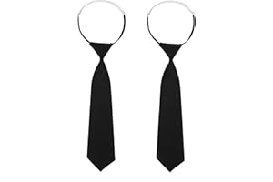 YEENANO Yeenao Black Ties for Women,2pcs Adjustable Tie,Women Neck Tie,Black Skinny Tie for School Uniforms,Men's Tie Necktie Uniform School Neckties Suitable for JK JC Cosplay Graduation Ceremony Business