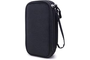 Jlyifan Travel Case Diabetic Supplies Organizer for Test Strips, Lancets, Needles, Lancing Device, Glucose Meter, Alcohol Wipes, Insulin Pens, Syringes, Diabetes Testing Kit Storage Bag (Black)