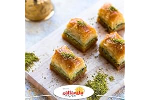 SINCE 1871 GÜLLÜOGLU Gulluoglu Premium Dry Baklava with Pistachio, Freshly Produced and Long Lasting, Traditional Turkish Baklava (500 gr.-3 Pack)