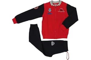 MARBEL Kappa - Chándal para niño de 100% algodón French Terry. Chándal completo con cremallera de felpa ligera ideal para otoño y primavera. Kappa Back To School.