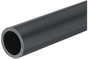 QUARKZMAN Tubo Rigido Rotondo in PVC 22,2mm ID 26mm OD 330mm/13" Grigio Scuro ad Alta Resistenza per Tubi d'Acqua Artigianato Guaina Cavi