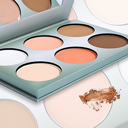 DE’LANCI Makeup Contour Kit Highlight und Bronzing Powder-Palette mit Spiegel - 7