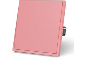 MVAVA Lichtschalter Unterputz 1 Fach 1 Weg Wechselschalter 80mm*80mm Wandschalter Rosa