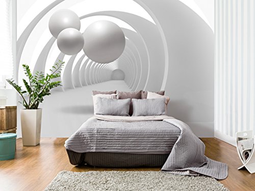 FOTOTAPETE 3D 400×280 cm – VLIES TAPETE PREMIUM – PROFI QUALITÄT – Top moderne Wanddeko – Riesen Wandbild – Top Design Tapete – Neue exklusive Edition mit noch besser Druckauflösung – Deutsches Premium Vlies – Abstrakt Kugeln Architektur a-B-0034-a-a - 4