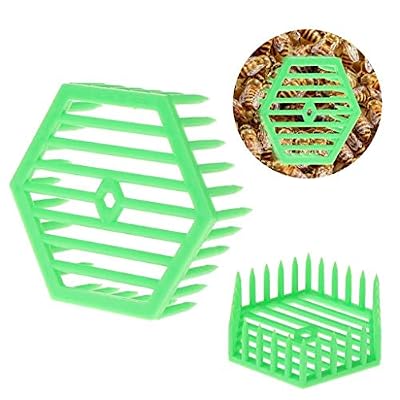 OPALLEY Boucle Rate Prisonnier Roi Cage 20Pc Cage Abeille Protection Couvercle Cage Matériel Apiculture Prisonnier Apiculteur Must-Have Cage Roi Prisonnier Protection Abeille