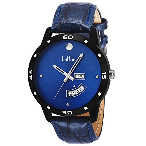 BRITTON Anolog Day and Date Blue Dial Men's Watch-BR-GR189-BLU-BLU