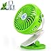 Produktbild Battery Operated Clip on Fan,TEMPO Mini Portable Rechargeable USB Fan for Table, Desk, Personal, Travel, Baby Stroller, Car Backseat, Outdoor Camping-Green