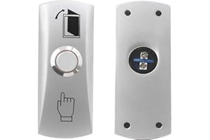 AOAMZ d'urgence Bouton de Sortie NO/COM Bouton de Dégagement D'accès à la Sortie de Porte en Acier Inoxydable pour Le Verrouillage du Contrôle D'accès, Open