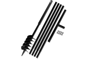 VIDAXL Taladro de Tierra Con Mango 120 mm Con Tubo de Extensión 5 m Acero