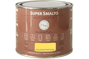 FLEUR DESIGNER'S PAINT | SUPER SMALTO Lavabile e ad Altissima Resistenza, Satinato, 375 ml F39 Love In Portofino, Pronto all'Uso, a Base Acqua, per Interno - Esterno, Made in Italy