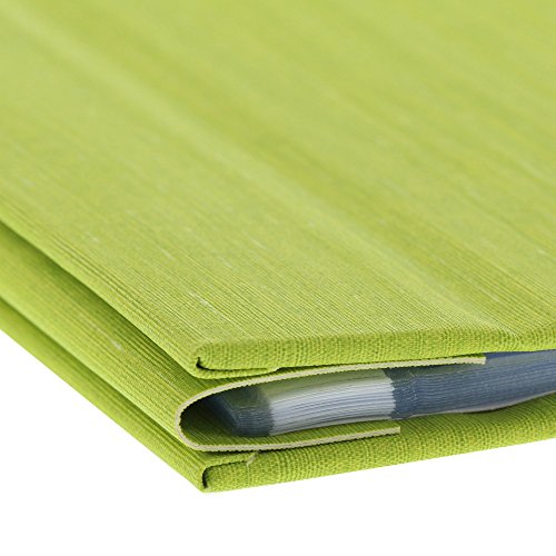 Goldbuch Zeugnismappe, Colours, A4, Mit Schraubverschluss und 12 Sichttaschen, Erweiterbar, Leinenstruktur, Grün, 36005 - 3