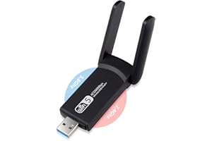 Adattatore Chiavetta WiFi USB per PC fisso, Ricevitore WiFi Dual Band 1300Mbps AC MIMO 5Ghz / 2.4Ghz Wireless con Antenne alto guadagno 5dBi, USB 3.0, Dongle Inivech Realtek RTL8812BU per Windows Mac