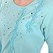 Liberty Island Womens Sequin 3/4 Sleeve Top - Aqua - M