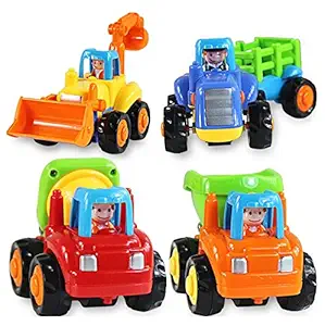 Catterpillar Unbreakable Construction Automobiles Toy Set, Multi Color (Pack of 5)