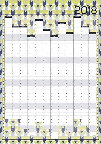 A2 Year Wall Planner / Wall Calendar 2018 - Arrows