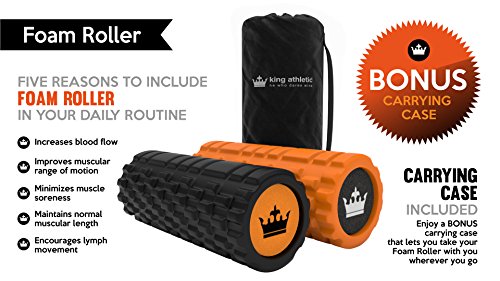 Faszienrolle aus Schaumstoff :: Originale Massage Rolle ideal für Faszientraining :: Strukturierte Yogarolle für Selbstmassage / Rücken / Stretching / Muskelschmerzen :: Massageroller inklusive Tragetasche :: 100%-Geld-zurück-Garantie & lebenslange Gewährleistung - 2
