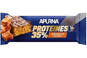 APURNA - BARRES HYPERPROTEINEES CRUNCHY CARAMEL - Présentoir de 20 barres de 45g