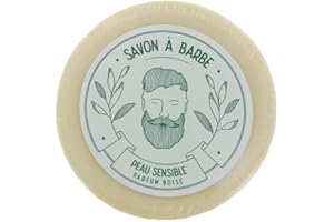 DOUCEUR DES SENS Savon à barbe peau sensible 80g- senteur boisé-fabrication française