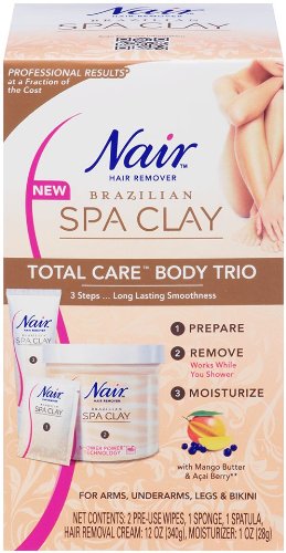 Nair Brazilian Spa Clay Total Care Body Trio, 12 Ounce