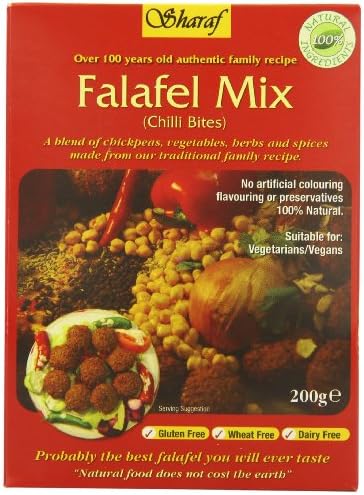 Sharaf Chilli Falafel Mix 200 g (Pack of 4) (Organic)