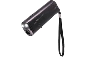 OYEFLY Handheld Dog Repellent Trainer, 3 in 1 Anti Barking Device with LED Flashlight, Ultrasonic Dog Deterrent and Bark Stopper Dog Trainer Devices - Training Tool/Stop Barking (Black)