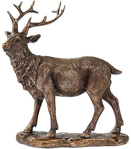 Figurine Vache Highland & Veau En Bronze – Décoration Intérieur Extérieur – Sculpture Animal Collection Leonardo