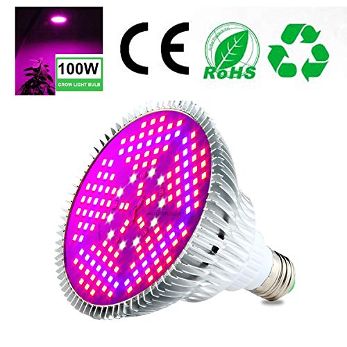 Preisvergleich Produktbild LayOPO 30 W LED-Wachstumslampe, Vollspektrum-Lampe, E27, Wachstumsleuchte für Zimmerpflanzen, Hydrokultur, Gemüse und Sämlinge 100w