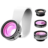 lentes universales srl 🎄【3 en 1 Kit de Lentes Clip-On】Hay 3 lentes, ¡pero las lentes macro y gran angular están unidas! Puede separarlos para usar❤ Esta es una lente para teléfono inteligente con clip pequeño 3 en 1 (ojo de pez, lente macro, lente gran angular) Extraíble para iPhone 8/7 / 6s / 6 Plus / SE / 5S / 5C / 4S y iPad Pro mini, series Samsung Galaxy S8 / S7 / S6 / S3 y Galaxy y la mayoría de los teléfonos inteligentes y cámaras digitales.