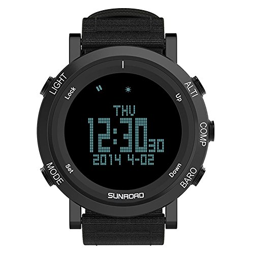 Preisvergleich Produktbild Lookthenbuy Sunroad Multifunktionale LCD-Digital-Armbanduhr, 5 ATM, wasserdicht