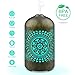 Produktbild Aroma Diffuser, Olago 100ml Aroma Diffuser Luftbefeuchter Ultraschall Vernebler und Duft Öl Verteiler mit 7 Farbe LED-Leuchten, wasserlose Auto Abschaltung Vintage Diffusor Luftbefeuchter für Baby Zuhause Büro Yoga
