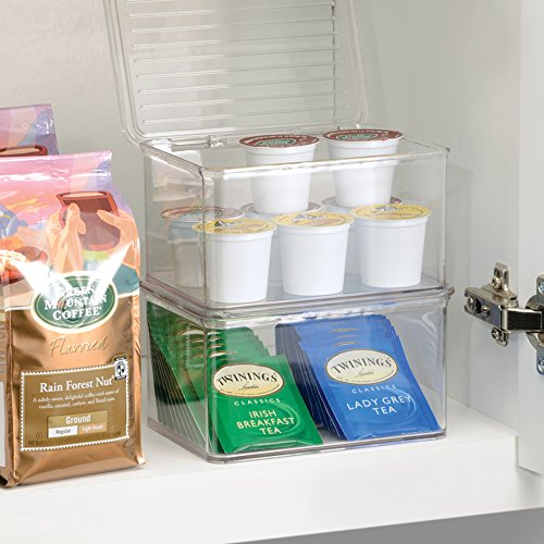 InterDesign 62530EU Cabinet Binz Stabelbare Kästen, Durchsichtig - 2